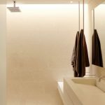 Bianco Siena honed wetroom