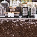E27 Bruno PF SPLIT FACE - rough texture dark brown stone counter front